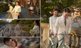 Ảnh cưới đẹp như phim điện ảnh mang cảm hứng Hà Nội thập niên xưa