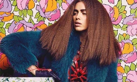 Bồ Ronaldo cá tính với mái tóc xù