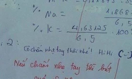 Đối đáp dí dỏm giữa cô trò trong bài kiểm tra