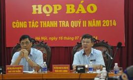 Hai Phó tổng Thanh tra Chính phủ tại buổi họp báo ngày 16/7
