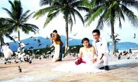 Người nuôi chim hòa bình bên bờ biển Đông