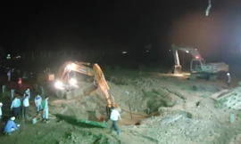 Hiện trường vị trí vỡ đường ống lần thứ 5