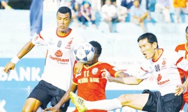 HV An Giang có trận thắng đầu tiên. Ảnh: Dương Thu 