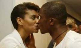 Samuel Eto’o và Nathalie Helene Koah nhưng ngày còn mặn nồng.