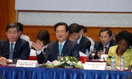 Thủ tướng Nguyễn Tấn Dũng phát biểu tại Diễn đàn. Ảnh: N.Bắc