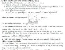 Môn Toán: Đề hay, nhiều điểm 9, 10