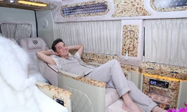 Nội thất sang trọng trong xe hơi mới của Mr. Đàm 