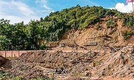 Sân trường biến thành bãi đào đãi vàng.