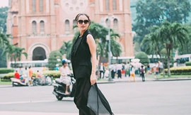 Jennifer Phạm sành điệu dạo phố