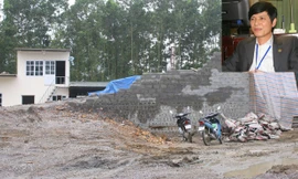 Ông Phó phòng Tài nguyên - Môi trường huyện Mỹ Đức (ảnh nhỏ) nói, đất nhà ông (ảnh lớn) cũng nằm trong quy hoạch quốc phòng, nhưng đang “cho mượn”. Ảnh: Trần Thanh 