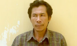 Trần Văn Niên tại cơ quan Công an TP Mỹ Tho. Ảnh: Châu Thành.