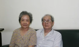 Nhà văn Anh Đức và vợ (chụp năm 2008). ảnh: XB 