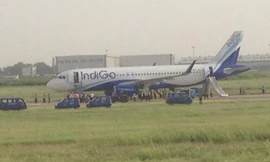 Một chiếc máy bay của hãng hàng không IndiGo