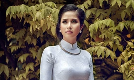 Thảo Trang đằm thắm với áo dài trắng