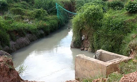 Vị trí cống nước phát hiện thi thể bé Tỷ