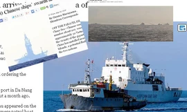 Các hình ảnh của phóng viên quốc tế mô tả sự hung hăng của tàu Trung Quốc và tình hình căng thẳng trên biển. Ảnh: chụp từ website