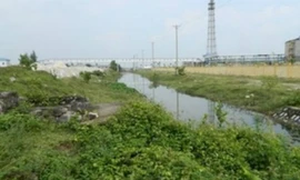 Kênh điều hòa nơi xả thải của Nhà máy Đạm Ninh Bình