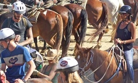 Bà Beck khoe ảnh đi cưỡi ngựa cùng chồng con