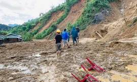 Hiện trường vụ lở đất tại Phước Sơn, Quảng Nam. Ảnh: Hoài Văn