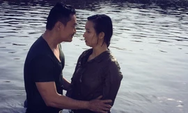 Lã Thanh Huyền ngất lịm vì quay cảnh hôn dưới sông