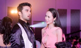 Vũ Ngọc Anh sexy bên chồng 'Cô dâu 8 tuổi'