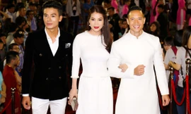 Trương Ngọc Ánh, Kim Lý mặc áo dài sánh đôi trên thảm đỏ