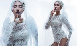 Lan Khuê táo bạo với váy cưới kiểu dáng nội y