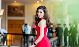 Á hậu Tú Anh lộng lẫy, yêu kiều với sắc đỏ