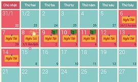 Chính phủ đồng ý nghỉ Tết Bính Thân 9 ngày