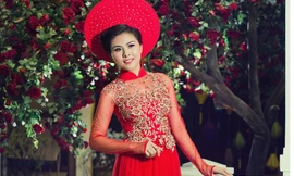 Vân Trang đẹp lộng lẫy với áo dài cưới sang trọng