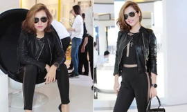 Á hậu Hoàng My 'ngầu' như Rocker đi dự sự kiện