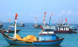 Tháng 10-2011, lắp thiết bị vệ tinh cho tàu cá