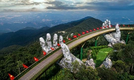 Đà Nẵng: Teen “check-in” Cầu Vàng phiên bản yêu nước, nô nức tắm biển sau bão và COVID-19