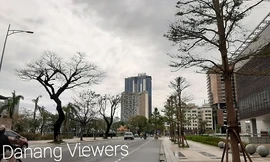 Dù khá ngổn ngang nhưng thành phố Đà Nẵng đã bình yên sau khi bão số 13 đi qua