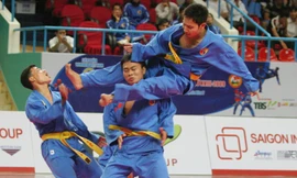 Một pha biểu diễn của các võ sĩ Vovinam Ảnh: vovinamus