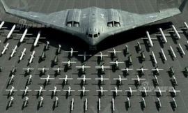 Hình ảnh mô tả máy bay ném bom tàng hình H-20 của Trung Quốc trên trang Sina