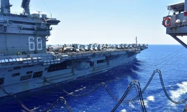 Tàu sân bay USS Nimitz của Mỹ trong một lần diễn tập ở biển Đông