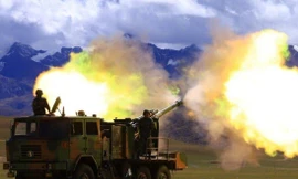 Hình ảnh các binh lính Trung Quốc trong một cuộc tập trận được tổ chức ở Quân khu Tây Tạng vào tháng này. SCMP/Handout