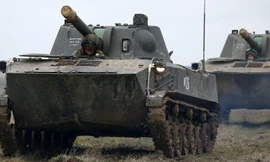 Các đơn vị thuộc sư đoàn lính dù sơn cước của Nga tổ chức cuộc tập trận ở Crimea vào tháng 3/2021. (ảnh: Getty Images)