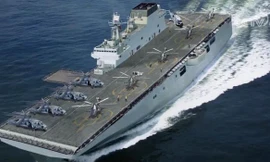 Hình ảnh minh họa về tàu đổ bộ Type 075 của Trung Quốc. CCTV