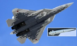 Tiêm kích Su-57 và tên lửa Kinzhal, một loại vũ khí siêu thanh của Nga