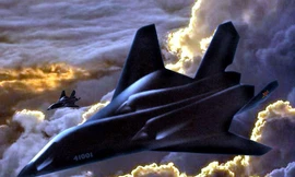 Hình ảnh được suy đoán là máy bay chiến đấu thế hệ tiếp theo J-28 của Trung Quốc.