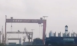 Hình ảnh cho thấy tàu Type 003 đã xuất hiện trở lại