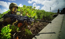 Một binh sỹ thuộc Lực lượng Phòng vệ Nhật Bản