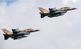 Hai tiêm kích F-16 của Không quân Israel