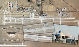 Ảnh chụp căn cứ Đỉnh Tân của quân đội Trung Quốc từ vệ tinh