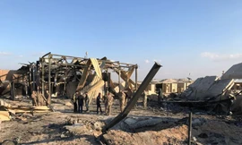 Hiện trường vụ tấn công của Iran vào căn cứ có quân đội Mỹ trú đóng