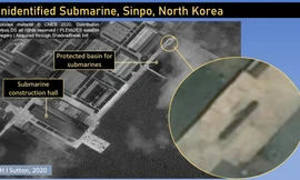 Hình ảnh được cho là con tàu bí ẩn ở Triều Tiên