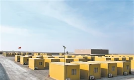 Các container được biến thành nhà ở di động cho binh sỹ Trung Quốc