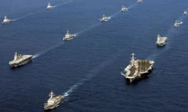 Tận thấy hải quân các nước dàn quân tập trận